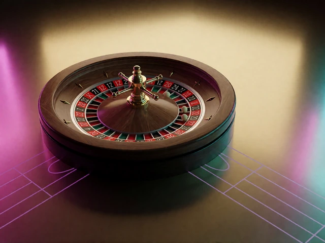 Polierter Roulettekessel im Neon-Live-Casino mit Baccarat und Game Shows als Spielkategorien